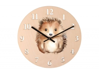 Barevné nástěnné hodiny pro děti - ježek